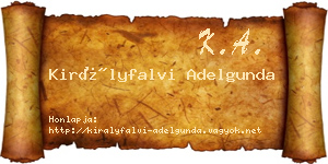 Királyfalvi Adelgunda névjegykártya